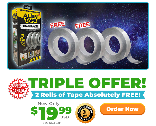 Alien Tape - Instantly Locks Anything Into Place Without Screws, Anchors or  Adhesive!